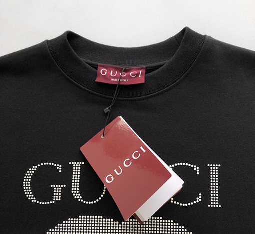 グッチスーパーコピー 24 FW 新しいホワイトドットGプリントラウンドネックパーカー