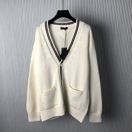 プラダ レディース 24 FW 新しいジャカードカーディガン