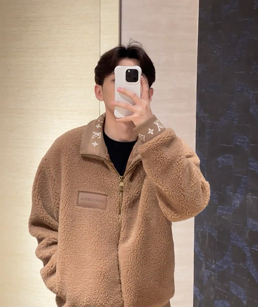ルイヴィトンコピーレディース 24 FW 新しい技術綿ウール混紡スウェードウエストジャケット