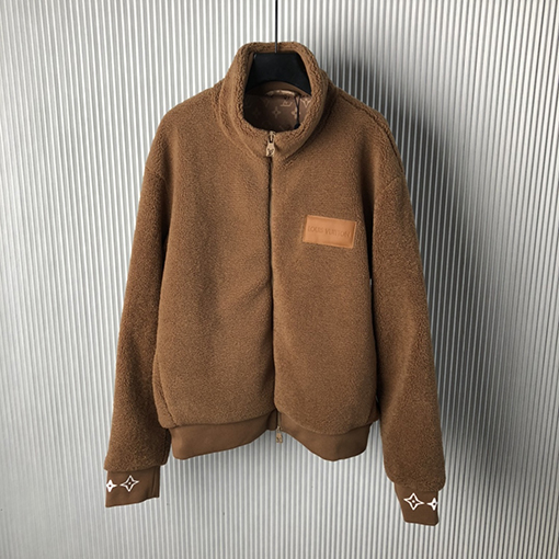 ルイヴィトンコピーレディース 24 FW 新しい技術綿ウール混紡スウェードウエストジャケット