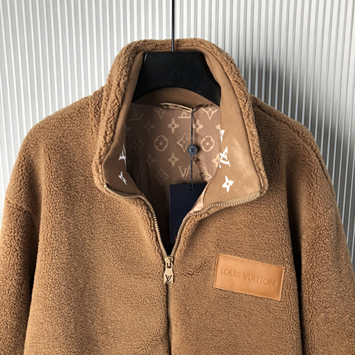 ルイヴィトンコピーレディース 24 FW 新しい技術綿ウール混紡スウェードウエストジャケット