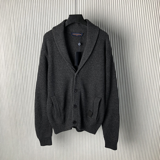 ルイヴィトン レディース 24 FW 新しいカシミヤブレンドショールカラーカーディガン