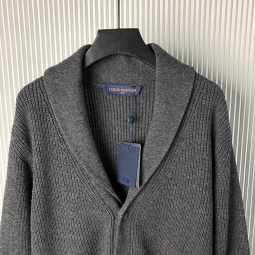 ルイヴィトン レディース 24 FW 新しいカシミヤブレンドショールカラーカーディガン