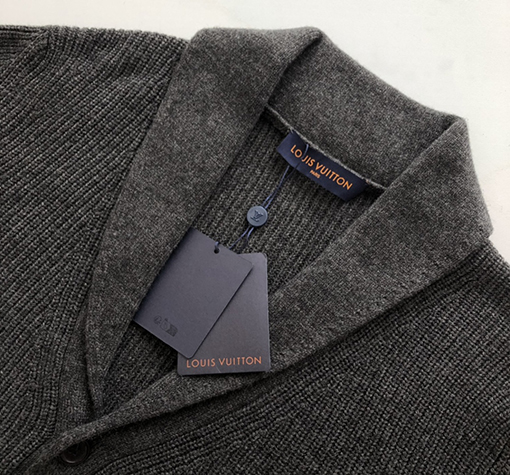 ルイヴィトン レディース 24 FW 新しいカシミヤブレンドショールカラーカーディガン