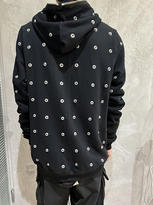 リックオウエンス ロングジッパーパーカージャケット