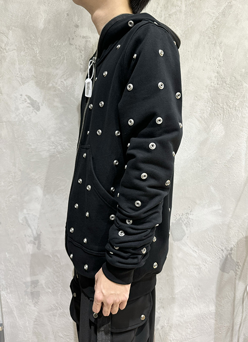リックオウエンス ロングジッパーパーカージャケット