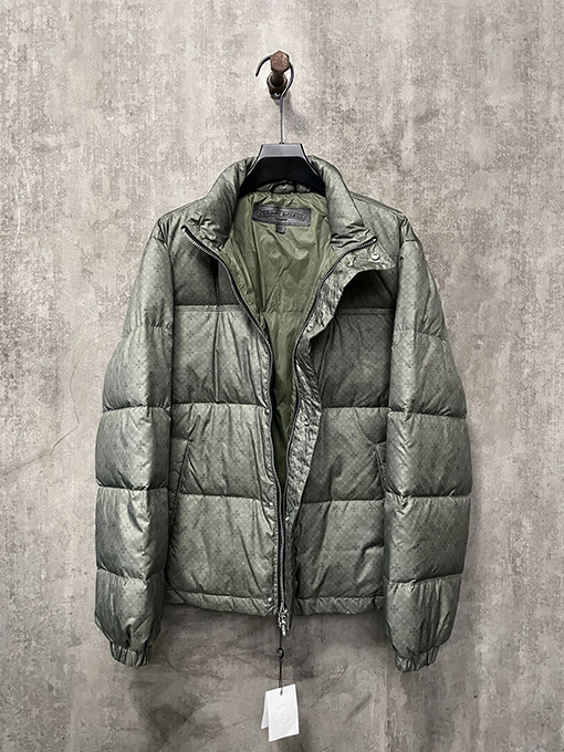 クロムハーツスーパーコピー 24 fw 暗い縞の銀ボタンダウンジャケット