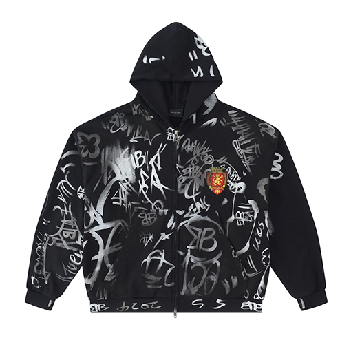 バレンシアガ ウォッシュスクラブ SKATER BAGGY ジップアップパーカー