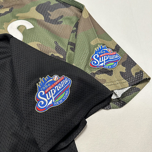 シュプリーム FW24 S LOGO BASEBALL HENLEY TEE