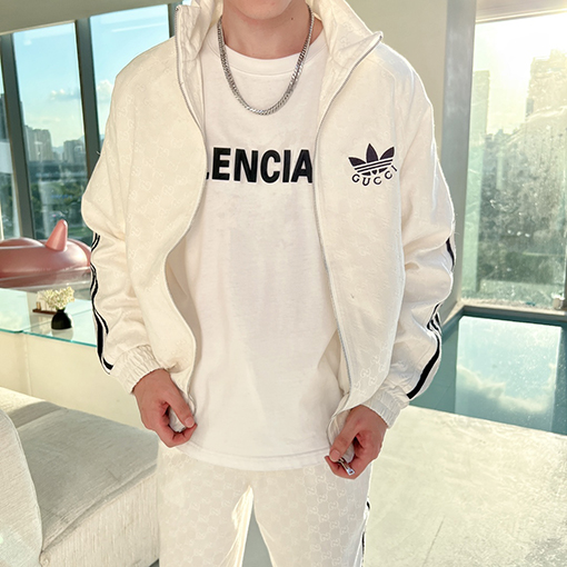 Gucci X Adidas デニムジャカードスポーツジャケット