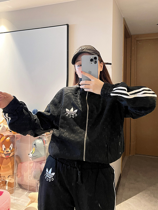 Gucci X Adidas デニムジャカードスポーツジャケット