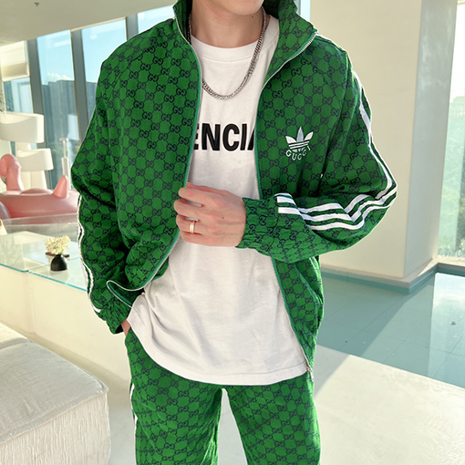 Gucci X Adidas デニムジャカードスポーツジャケット