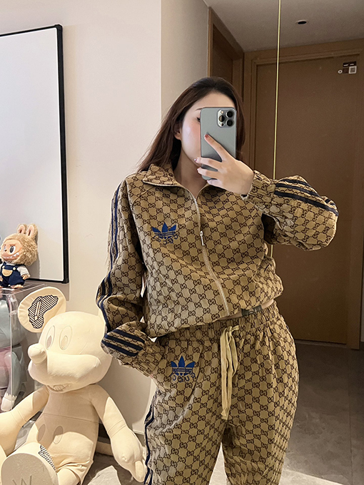 Gucci X Adidas デニムジャカードスポーツジャケット