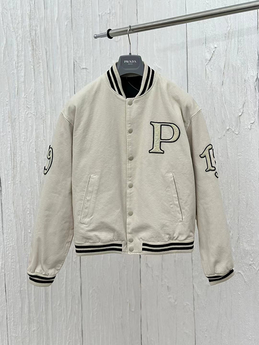 プラダ 24 Fw 新しいフライトジャケットベースボールジャケット
