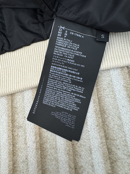 プラダ 24 Fw 新しいフライトジャケットベースボールジャケット