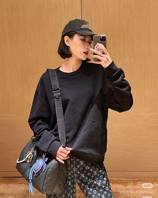 ルイヴィトン 24 Fw 新しい立体刺繍ラウンドネックパーカー