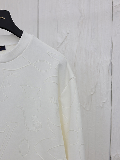 ルイヴィトン 24 Fw 新しい立体刺繍ラウンドネックパーカー