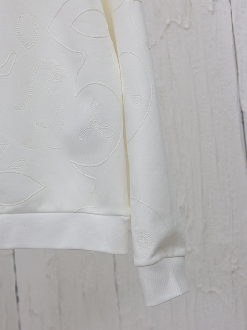 ルイヴィトン 24 Fw 新しい立体刺繍ラウンドネックパーカー