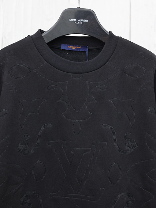 ルイヴィトン 24 Fw 新しい立体刺繍ラウンドネックパーカー