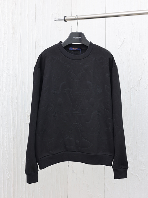 ルイヴィトン 24 Fw 新しい立体刺繍ラウンドネックパーカー