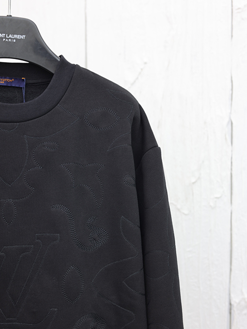 ルイヴィトン 24 Fw 新しい立体刺繍ラウンドネックパーカー