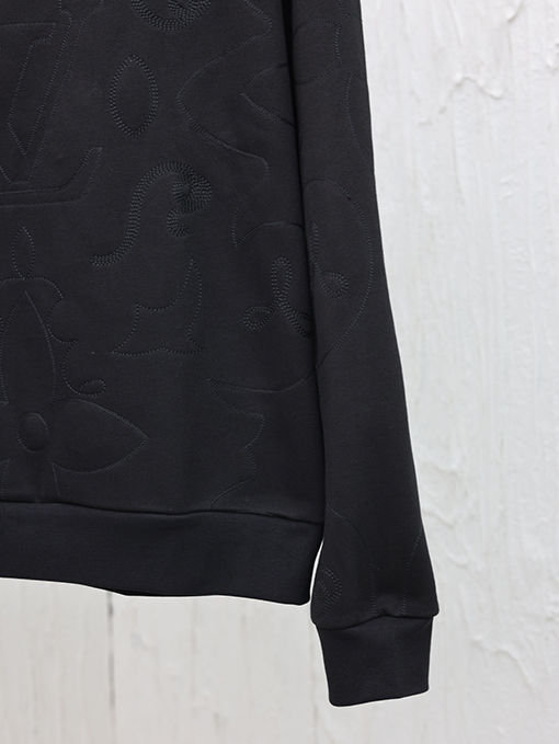 ルイヴィトン 24 Fw 新しい立体刺繍ラウンドネックパーカー