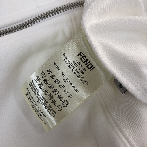 フェンディ ロゴプリントロゴジッパーパーカー