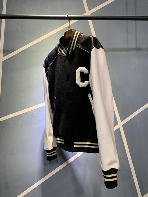 セリーヌCロゴ入り レザー ジャケット