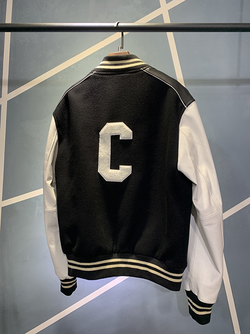 セリーヌCロゴ入り レザー ジャケット