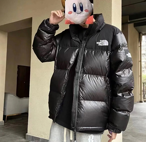 ノースフェイス 大きな格子 Nuptse クラシックダウンジャケット