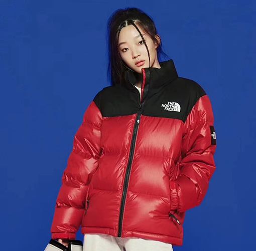 ノースフェイス 大きな格子 Nuptse クラシックダウンジャケット