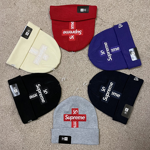 Supreme New Era Cross Box Logoビーニークロスキャップ