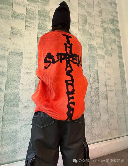 シュプリーム SUPREME X THRASHER SWEATER FW 24コラボのだらしないセーター