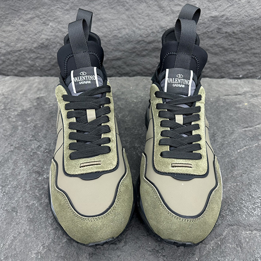 ヴァレンティノ GARAVANI LACERUNNER レザーファブリックスニーカー
