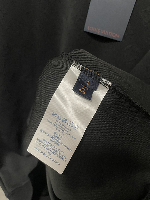 ルイヴィトン 24fw damier ダークチェック柄のラウンドネック長袖パーカー
