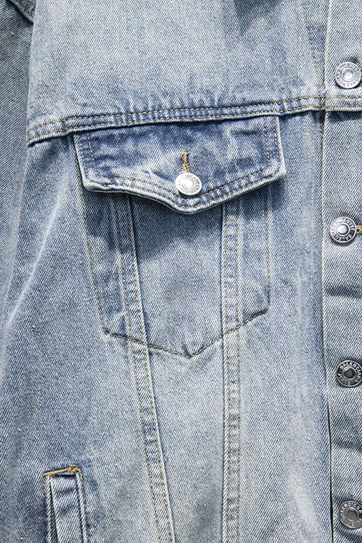 バレンシアガ 24fw 新しいバックサンプル刺繍ウォッシュブルーロゴデニム