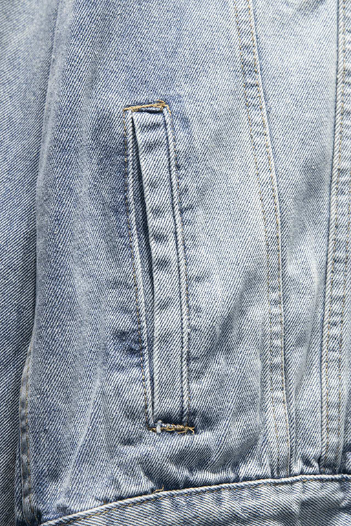 バレンシアガ 24fw 新しいバックサンプル刺繍ウォッシュブルーロゴデニム