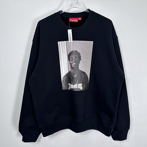 シュプリームx thrasher コラボ fw24 クルーネック スウェットTシャツ