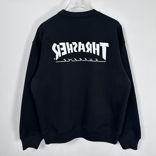 シュプリームx thrasher コラボ fw24 クルーネック スウェットTシャツ