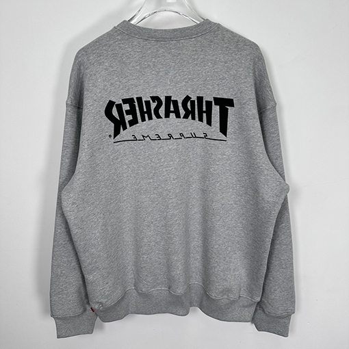 シュプリームx thrasher コラボ fw24 クルーネック スウェットTシャツ