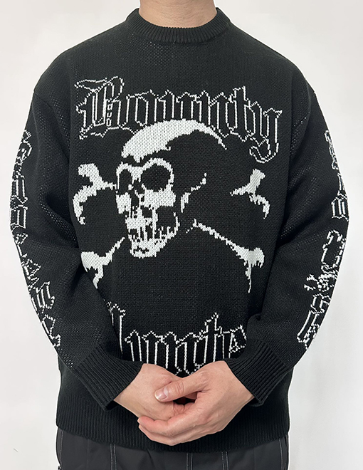 シュプリーム SUPREME X THRASHER スカルアルファベットクルーネックプルオーバー