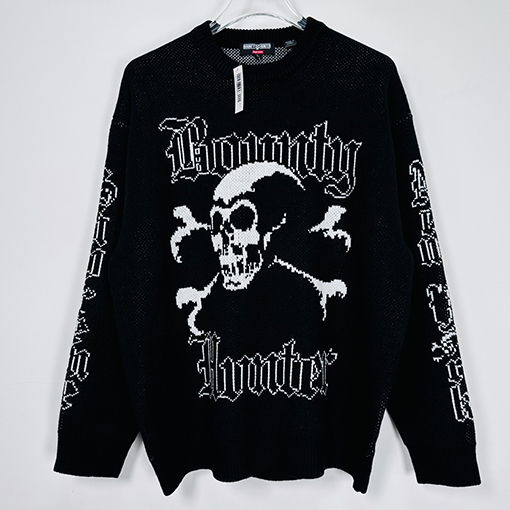 シュプリーム SUPREME X THRASHER スカルアルファベットクルーネックプルオーバー