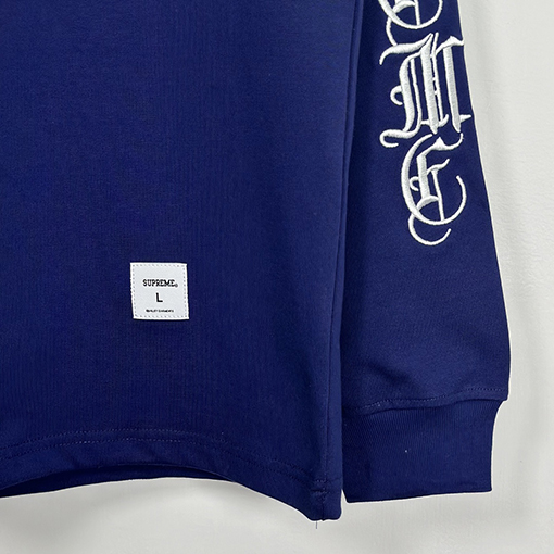 シュプリームコピー Xクロムハーツコピー 刺繍サンスクリット長袖Tシャツ