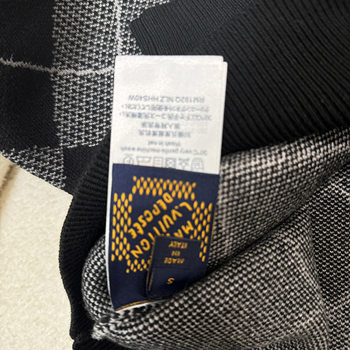 ルイヴィトン ダイヤモンドチェック柄カシミヤニットセーター