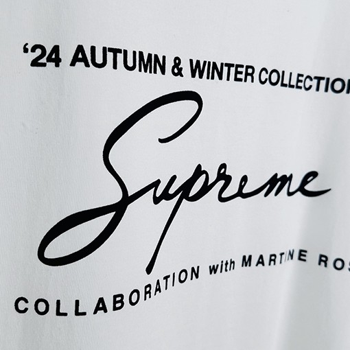 シュプリーム X Martine Rose FW24 花文字Tシャツ