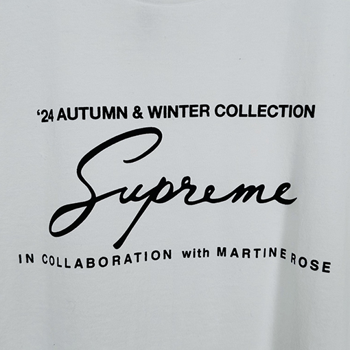 シュプリーム X Martine Rose FW24 花文字Tシャツ