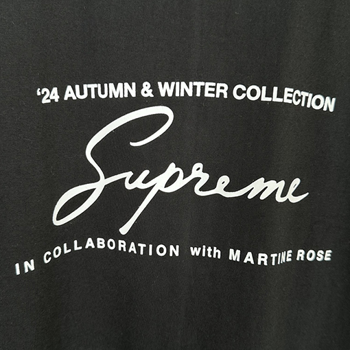 シュプリーム X Martine Rose FW24 花文字Tシャツ