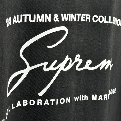 シュプリーム X Martine Rose FW24 花文字Tシャツ