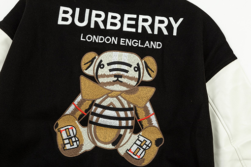 バーバリーコピー クラシック刺繍くまのロゴベースボールジャージジャケット