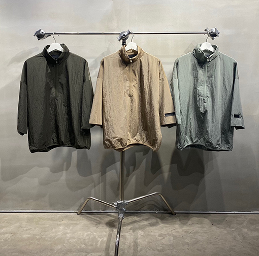 フィアオブゴッド ナイロンハーフジップ織りジャケット
